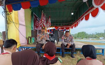 Tanamkan Kedisiplinan, Kasat Binmas Berikan Penyuluhan Kepada Anggota Pramuka
