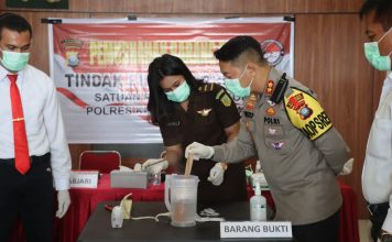Kapolres Kepulauan Anambas Pimpin Pemusnahan Barang Bukti Narkotika
