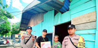 Peduli Warga Kurang Mampu, Polsek Senayang Salurkan Bantuan Sosial Kapolres Lingga
