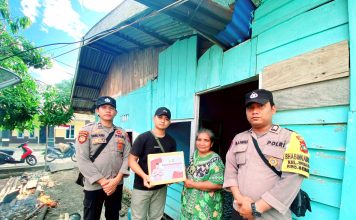 Peduli Warga Kurang Mampu, Polsek Senayang Salurkan Bantuan Sosial Kapolres Lingga