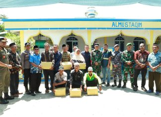 Bupati Lingga Resmikan Pengerjaan Jalan Dusun Pasir Panjang-Dusun Tukul, Program Karya Bakti TNI Dimulai