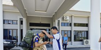 Danlanud Lepas 2 Orang Calon Prajurit TNI AU dari Natuna Untuk Mengikuti Seleksi Pusat