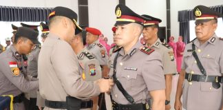 Kapolres Pimpin Upacara Sertijab dan Pelantikan Pejabat Utama Polres Lingga