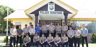 Kapolres Lingga Melakukan Kunjungan Kerja Perdana Ke Polsek Senayang