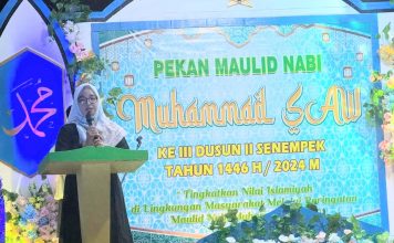 Anggota DPRD Lingga Terpilih, Mayasari Hadiri Peringatan Maulid Nabi Muhammad SAW di Desa Persiapan Senempek