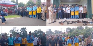 Ratusan Relawan dan Simpatisan Iringi Nizar-Novrizal dalam Pengundian Nomor Urut