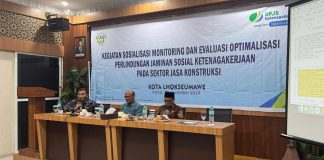 Sosialisasi Monitoring dan Evaluasi Program BPJS Ketenagakerjaan Sektor Jasa Konstruksi di Lhokseumawe
