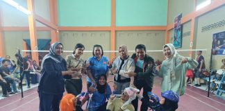 Tim Ganda Putri Lanud Raden Sadjad Natuna Raih Juara 1 di Open Turnamen Badminton HUT ke-79 TNI