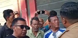 Ratusan Warga Tolak Pengukuran Dan Pemagaran Jalan Eks Pasar Kisaran