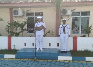 Letkol Laut (P) Ari Sukmana Pimpin Upacara Hari Kesaktian Pancasila