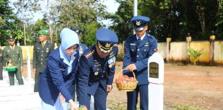 Peringati HUT ke-79, Danlanud RSA Pimpin Ziarah Nasional di Taman Makam Pahlawan Natuna