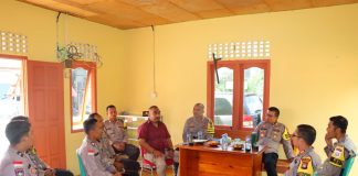Wujudkan Pilkada Aman, Kapolres Natuna Cek Kesiapan Polsubsektor Bunguran Selatan