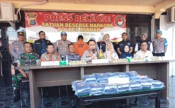 Pasutri Bawa Sabu 25 Kg Berhasil Diamanakan Polres Asahan
