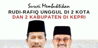 Survei Membuktikan : 75 Persen Warga Batam Pilih Rudi-Rafiq