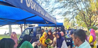 Meriah! Pasar Minggu Ria Lanud Raden Sadjad Jadi Tempat Favorit Warga Natuna untuk Rekreasi dan Belanja