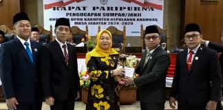 20 Anggota DPRD Anambas Periode 2024-2029 Resmi Dilantik