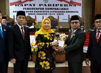 20 Anggota DPRD Anambas Periode 2024-2029 Resmi Dilantik