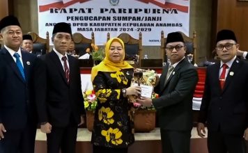 20 Anggota DPRD Anambas Periode 2024-2029 Resmi Dilantik