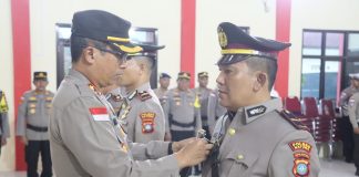 Kapolres Natuna Pimpin Upacara Sertijab Kasat Lantas dan Kapolsek Serasan