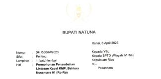 Berkat Usulan Wan Siswandi, KMP Bahtera Nusantara 01 Akhirnya Akan Bersandar di Sedanau