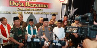 Kapolri Dan Panglima Hadiri Doa Lintas Agama di Jawa Timur