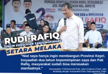 Rudi-Rafiq Gubernur, Ekonomi Kepri Bangkit, Tanjungpinang pun Bedelau Setara Melaka