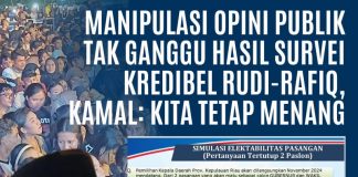 Manipulasi Opini Publik Tak Ganggu Hasil Survei Kredibel Rudi-Rafiq, Kamal: Kita Tetap Menang