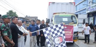 Bupati Asahan Lepas Distribusi Logistik Pilkada Serentak Tahun 2024