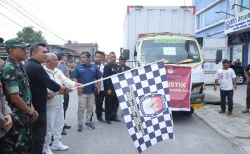 Bupati Asahan Lepas Distribusi Logistik Pilkada Serentak Tahun 2024