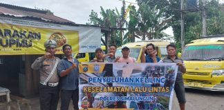 Himbau Sopir Angkutan Umum Patuhi Aturan Lalu Lintas, Satlantas Polres Simalungun Penyuluhan Keliling Jelang Nataru