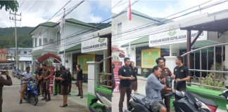 Bagikan Stiker dan Kaos, Kejari Anambas Gelar Sosialisasi HARKORDIA Kepada Pengguna Jalan