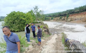 Sat Reskrim Polres Simalungun Lakukan Penyelidikan Tangkahan Batu Padas di Kebun PTPN IV