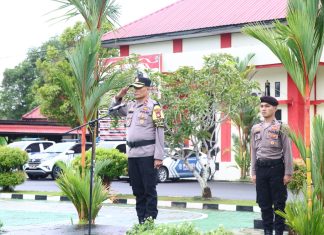Memasuki Musim Utara, Wakapolres Natuna Pimpin Apel Kesiapsiagaan Bencana