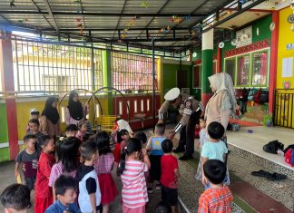 Keseruan Kegiatan Polisi Sahabat Anak Bersama Sat Lantas Polres Anambas