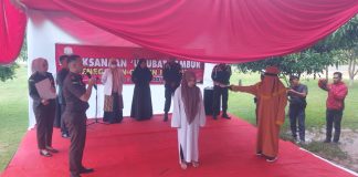 Kejari Aceh Timur Melaksanakan Uqubat Cambuk Penegakan Qanum Jinayat Nomor 6 Tahun 2024