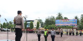 Jelang Nataru, Polres Aceh Timur Laksanakan Apel Gelar Pasukan Operasi Lilin Seuawah 2024