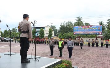 Jelang Nataru, Polres Aceh Timur Laksanakan Apel Gelar Pasukan Operasi Lilin Seuawah 2024