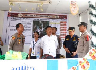Bupati Simalungun Tinjau Pos Pam Pelabuhan Tigaras, Imbau Masyarakat Jaga Kekondusifan