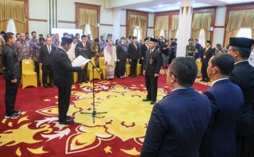 Gubernur Ansar Kukuhkan Hisyam Wahyudi sebagai Kepala Perwakilan BPKP Provinsi Kepri
