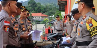 Kapolres Anambas Pimpin Apel Pengecekan Senjata Api