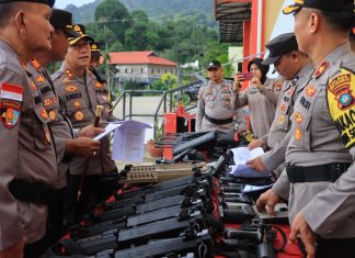 Kapolres Anambas Pimpin Apel Pengecekan Senjata Api