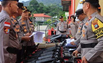Kapolres Anambas Pimpin Apel Pengecekan Senjata Api