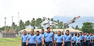 Jalan Sehat Bersama : Danlanud RSA Natuna Bangun Semangat Kebersamaan