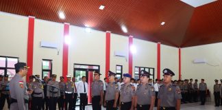 Kapolres Natuna Pimpin Upacara Kenaikan Pangkat 2 Perwira Pertama dan 36 Bintara