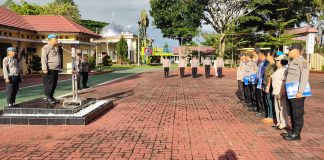 Perketat Pengamanan Malam Tahun Baru, Kasi Propam Polres Simalungun Pimpin Apel Pagi