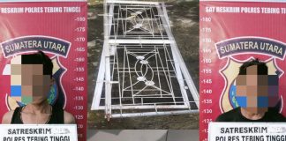 Bernasib Apes, 2 orang Pria Coba Curi Pagar SD Negeri, Malah Diteriakin Maling Hingga Berakhir DiJeruji Besi Polres Tebing Tinggi