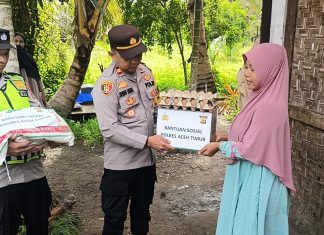 Rumah Muhammad Muriza Mendapat Perhatian Kapolres Aceh Timur