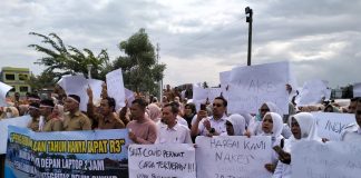Ribuan Honorer Gelar Aksi di Depan Kantor Bupati Aceh Utara, Ini Tuntutannya