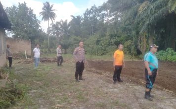 Polsek Tanah Jawa Persiapkan Lahan Ketapang Dukung Program Ketahanan Pangan Presiden