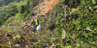 Jalan Lintas Aceh Timur – Gayo Lues Tertimbun Longsor di Lokop